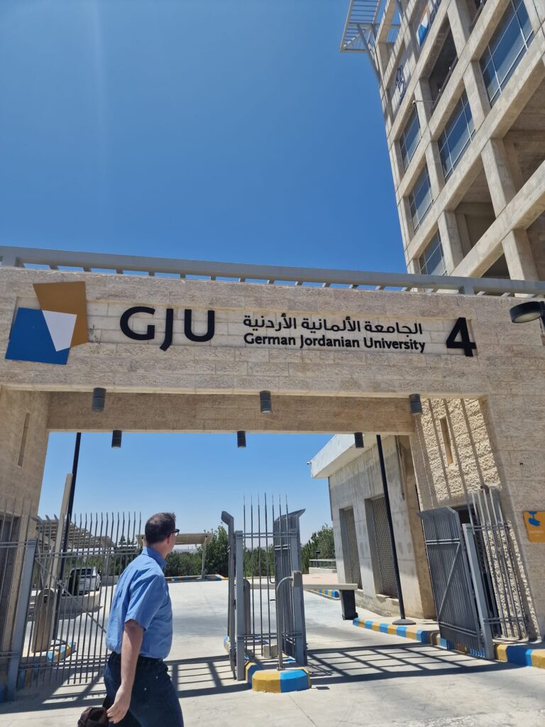 Oliver Gebert at the GJU campus in Madaba.